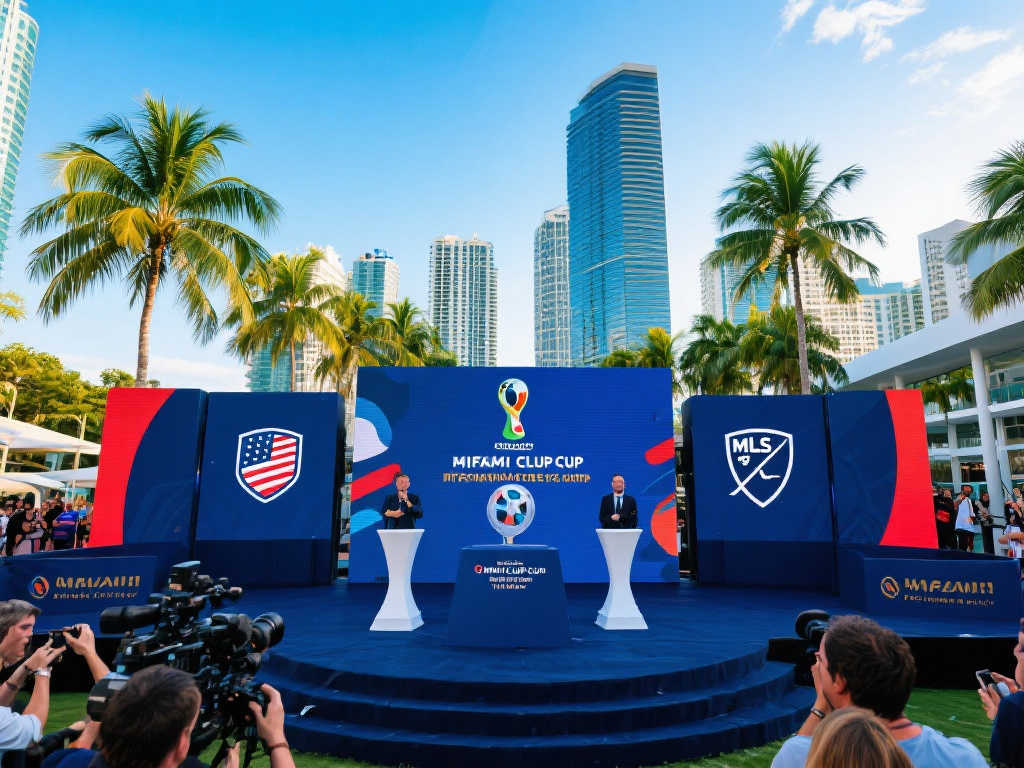 足球——国际足联俱乐部世界杯抽签仪式在迈阿密举行